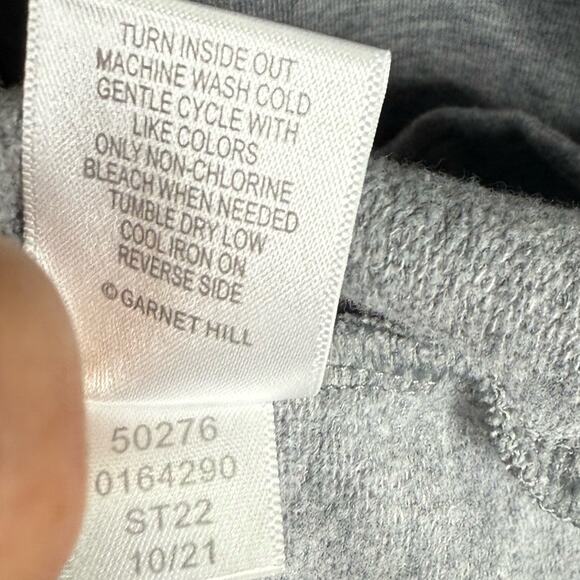 Garnet Hill Lazy Day Hooded 3/4 Sleeve Dress in Gray W1819 Sz M - Picture 9 of 12